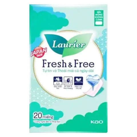 Laurier Fresh & Free Siêu Mỏng Cánh ( 20 Miếng *1 gói)