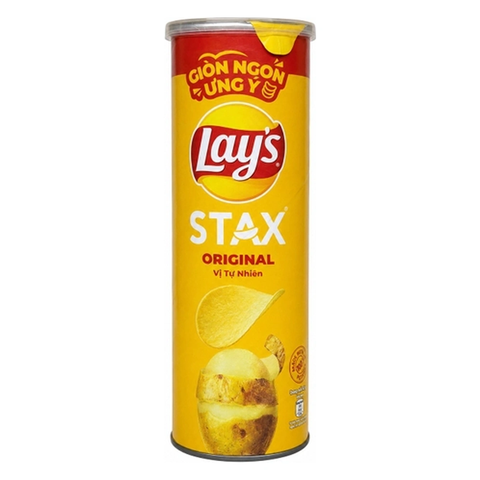 Snack Lay's Stax Khoai Tây Miếng Vị Tự Nhiên (90G * 16 Hộp)