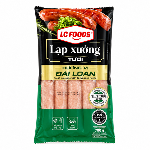 LC FOOD Lạp Xưởng Tươi Hương Vị Đài Loan 700g
