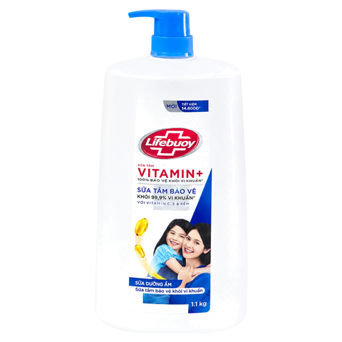 Lifebuoy Sữa Tắm Sữa Gạo Mật Ong Dưỡng Ẩm (1.1KG * 6 Chai)