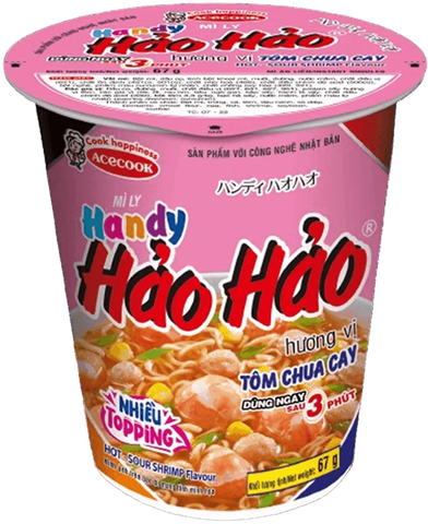 Mì Ly Handy Hảo Hảo Hương Vị Tôm Chua Cay (67G*24 Ly)