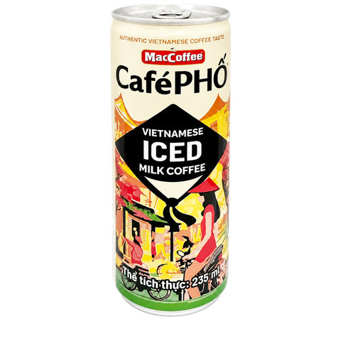 Maccoffee Caféphố - Cà Phê Sữa Latte (180Ml X 24 Lon)