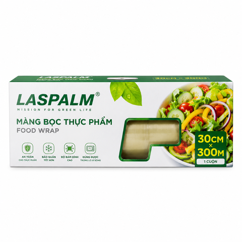 Màng Bọc Thực Phẩm Laspalm 30CM × 300M (1 cuộn*6 hộp)
