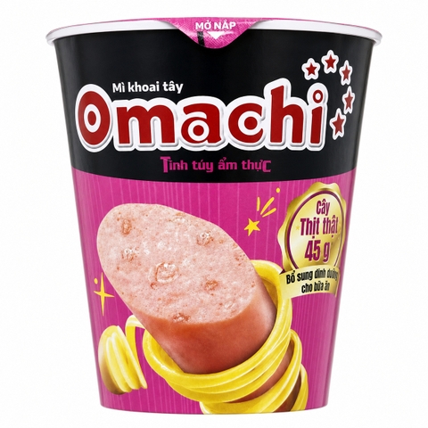 Mì Khoai Tây Omachi Sườn Hầm Ngũ Quả (Có Thịt) (115G*24 Ly)