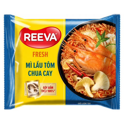 Mì Reeva Fresh Lẩu Tôm Chua Cay (85G*30 Gói)