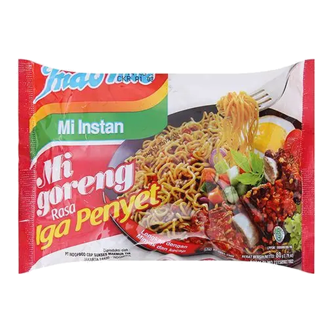 Mì Xào Khô Indomie - Mi Goreng Rasa Iga Penyet (Mì Vị Sườn) (80G* 40 gói)