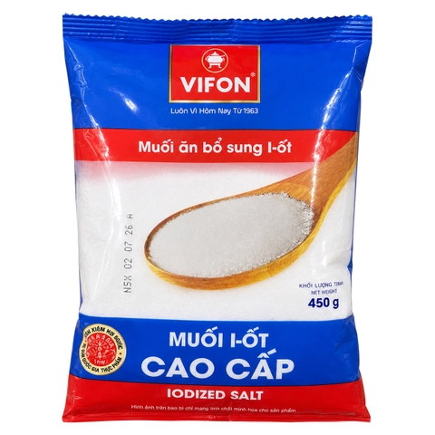 Muối I Ốt Cao Cấp Vifon (450G * 24 Gói)