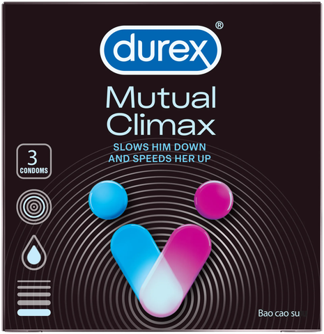 Durex Bao Cao Su Mutual Climax (3 cái * 1 hộp)