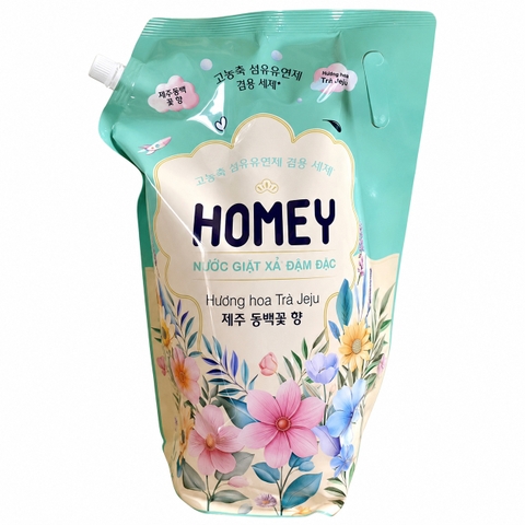 Nước Giặt Xả Homey Đậm Đặc Hương Hoa Jeju (3,4Kg*4 Túi)