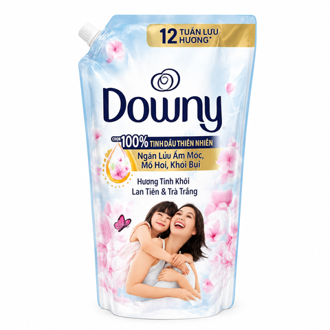 Nước Xả Vải Downy Hương Tinh Khôi Lan Tiên và Trà Trắng dạng túi (1,25L*9túi)