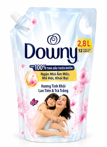 Nước Xả Vải Downy Hương Tinh Khôi Lan Tiên và Trà Trắng dạng túi (2.8L*4túi)