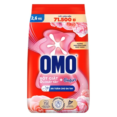 OMO Bột Giặt Comfort Tinh Dầu Thơm Sang Trọng (2.6KG * 4 Gói)