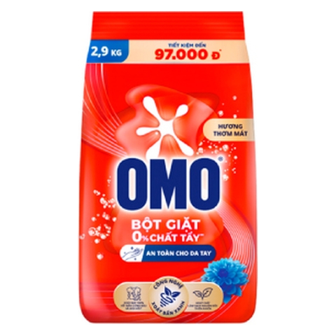 OMO Bột Giặt Đỏ Hương Thơm Mát (2.9KG * 4 Gói)
