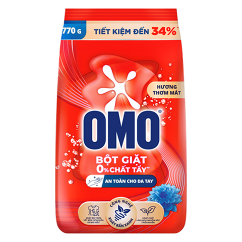 OMO Bột Giặt Đỏ Hương Thơm Mát (770G * 24 Gói)