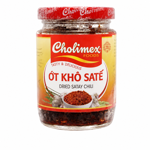 Ớt Khô Sate Thuỷ Tinh ( 100G *36 Hũ)