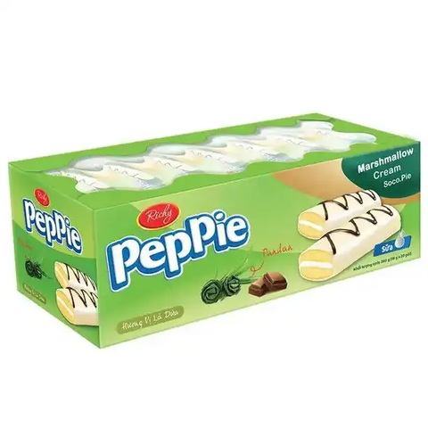 Bánh Bông Lan Peppie Vị Lá Dứa ( 360G*12 Khay)