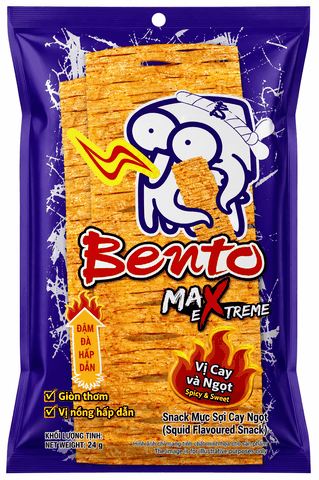 Snack Hải Sản Cay Ngọt Bento (Đỏ) (18G *12+1 Gói)
