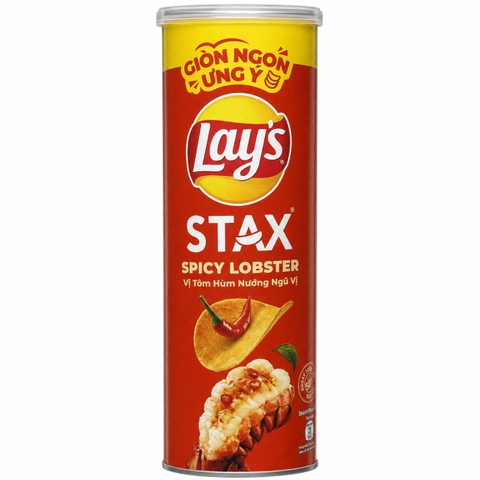 Snack Lay's Stax Khoai Tây Miếng Vị Tôm Hùm Nướng Ngũ Vị (90G * 16 Hộp)
