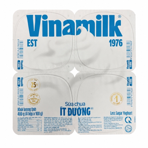 Sữa Chua Ăn Vinamilk Ít Đường (100G * 48 Hộp)