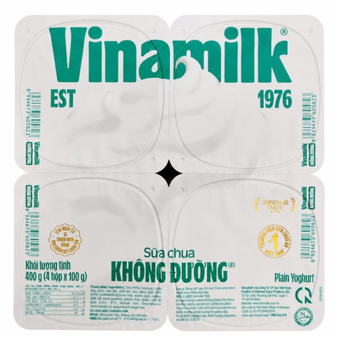Sữa Chua Ăn Vinamilk Không Đường (100G * 48 Hộp)