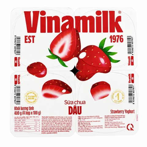 Sữa Chua Ăn Vinamilk Vị Dâu (100G * 48 Hộp)