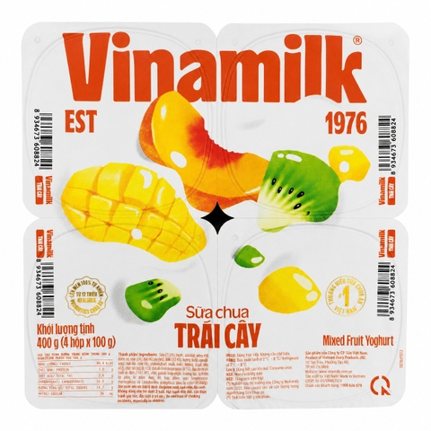 Sữa Chua Ăn Vinamilk Vị Trái Cây (100G * 48 Hộp)
