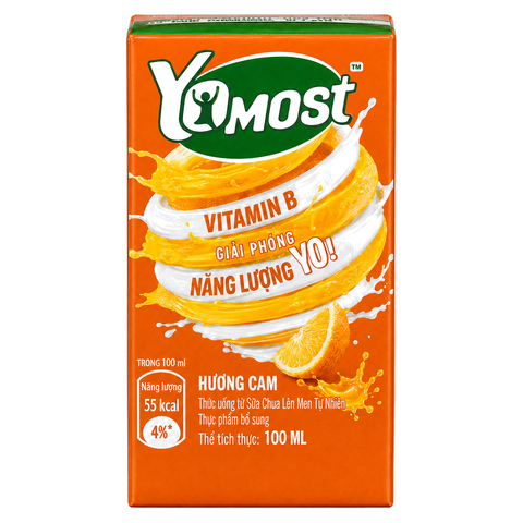 Sữa Chua Lên Men Yomost Cam (100Ml*48 Hộp)