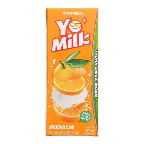 Sữa Chua Uống Tiệt Trùng Hương Cam Vinamilk Yomilk (170Ml*48 hộp)