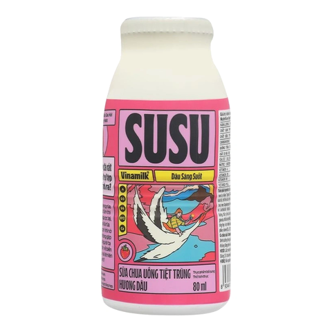Sữa Chua Uống Tiệt Trùng Hương Dâu Vinamilk Susu Chai (80Ml*48 chai)