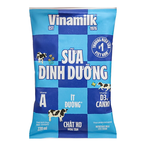Sữa Dinh Dưỡng Ít Đường Vinamilk F220Ml (220ML*48 Bịch)