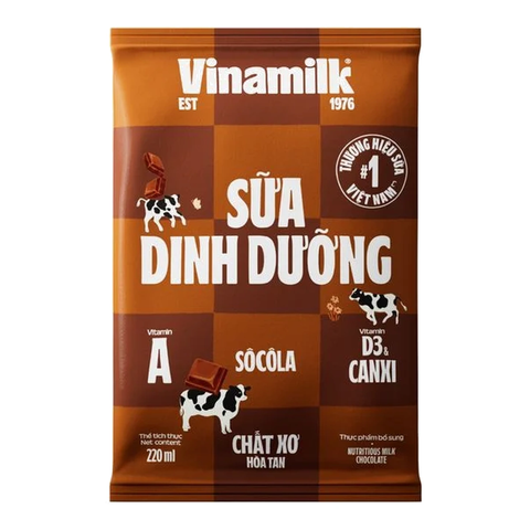 Sữa Dinh Dưỡng Socola Vinamilk F220Ml (220ML*48 bịch)