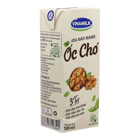 Sữa Hạt Đậu Nành Óc Chó Vinamilk (180Ml*48Hộp)
