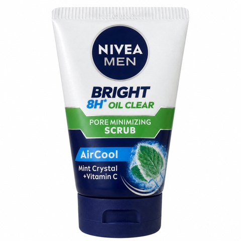 Sữa Rửa Mặt NIVEA MEN Bright Oil Clear Mud Scrub (100G*36 tuýp)