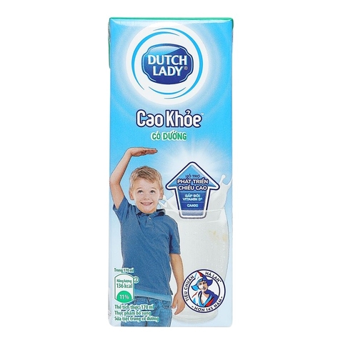 Sữa Tiệt Trùng Dutch Lady Cao Khỏe Có Đường (170Ml*48 Hộp)