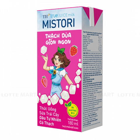 Sữa Trái Cây Dâu Mistori (180ML*48 hộp)