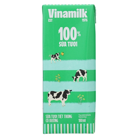 Sữa Tươi Tiệt Trùng Có Đường Vinamilk (180Ml*48 hộp)
