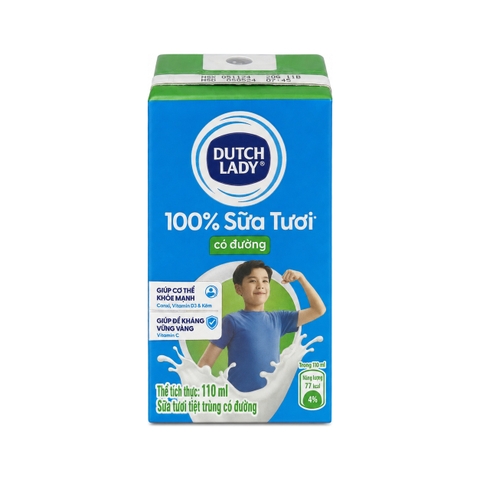 Sữa Tươi Tiệt Trùng Dutch Lady Có Đường (110ML * 48 Hộp)
