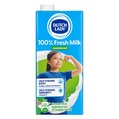 Sữa Tươi Tiệt Trùng Dutch Lady Có Đường (965ML * 12 Hộp)