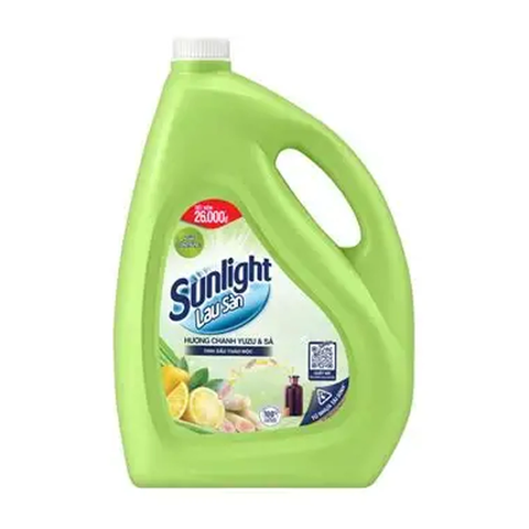 Sunlight Nước Lau Sàn BioShield Hương Chanh Yuzu & Sả (3.4KG * 3 Can)