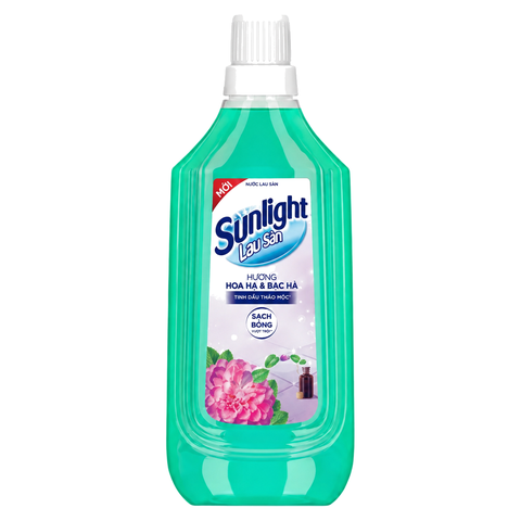 Sunlight Nước Lau Sàn Tinh Dầu Thảo Mộc Hoa Hạ Bạc Hà (1KG * 12 Chai)