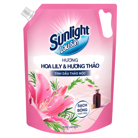 Sunlight Nước Lau Sàn Tinh Dầu Thảo Mộc Hương Lily & Bạch Trà (3.6KG * 4 Túi)
