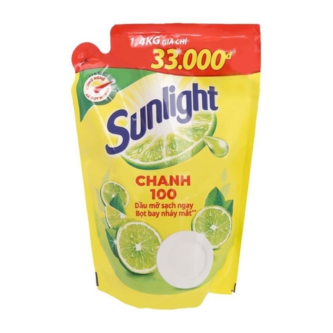 Sunlight Nước Rửa Chén Chanh Mới (1.4KG * 9 Túi)