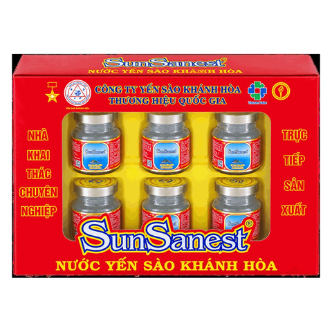 Nước Yến SunSanest Hộp 6 lọ có đường (105h6)