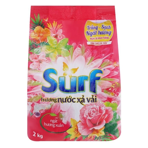 SURF Bột Giặt Hương Nước Xả Vải Ngát Hương Xuân (2kg*6 gói)