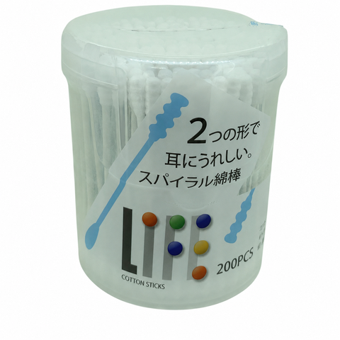 Tăm Bông Life Xoắn Hộp 200 Chiếc (8075) (200 Chiếc * 24 Hộp)