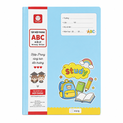 Tập Hiệp Phong ABC 4 Ô Ly 96 trang - 80 Gsm