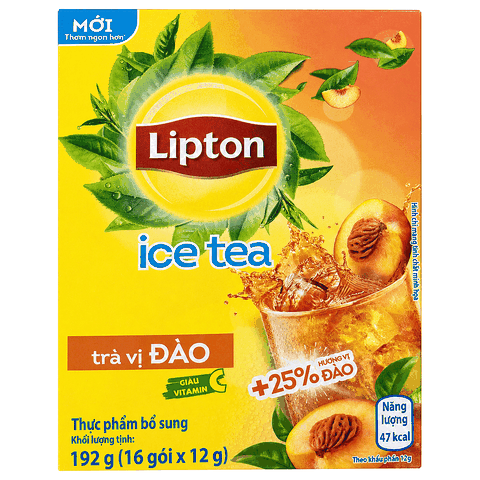 Trà Lipton Ice Tea Đào (192G * 30 Hộp)