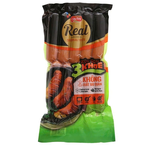 Xúc Xích Cầu Tre 3 Khỏe Real 500g