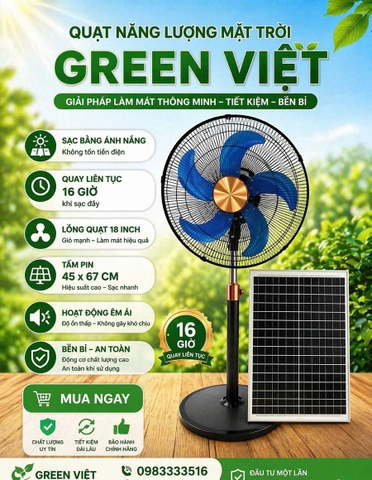 Quạt Cây Năng Lượng Mặt Trời QCN-18