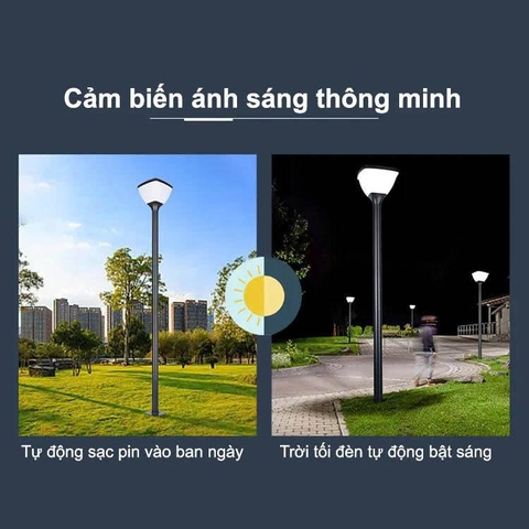 Cột Đèn Sân Vườn Năng Lượng Mặt Trời CV-1014